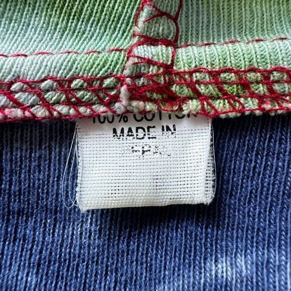 Rainbow Patchwork Boho Hippie Tie Dyed Full Zip Hoodie Women’s Size M/L - Picture 6 of 7